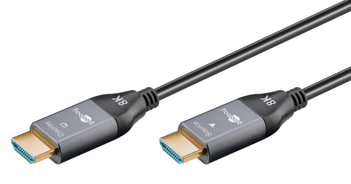 GOOBAY καλώδιο HDMI 2.1 76278 με Ethernet, AOC, 8K/60Hz, 48 Gbps, 50m, μαύρο