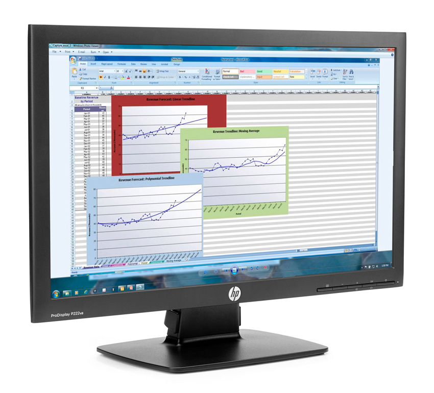 HP used οθόνη P222VA LED, 21.5" 1920x1080, VGA/DisplayPort, Grade A