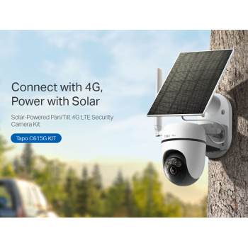 TP-LINK smart ηλιακή κάμερα Tapo C615G KIT, 2K/3MP, 4G, IP65, V1.0
