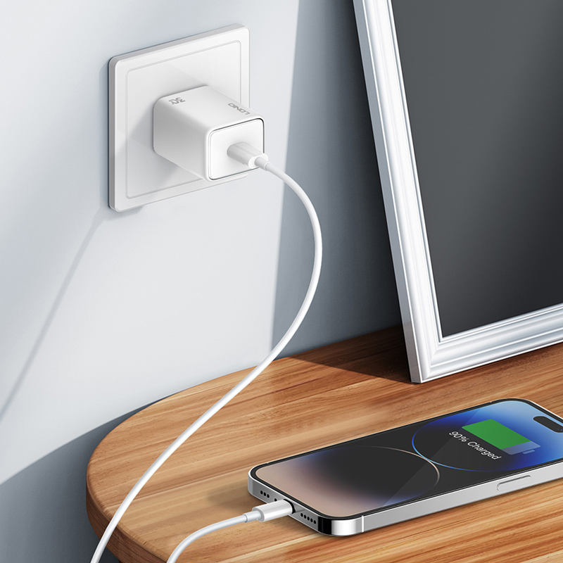 LDNIO καλώδιο Lightning σε USB-C MFi01, MFi, 30W, 480Mbps, 1m, λευκό - Image 4