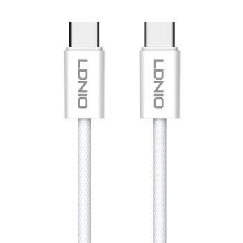 LDNIO καλώδιο USB-C iP-901c, 65W, 480Mbps, 1m, λευκό