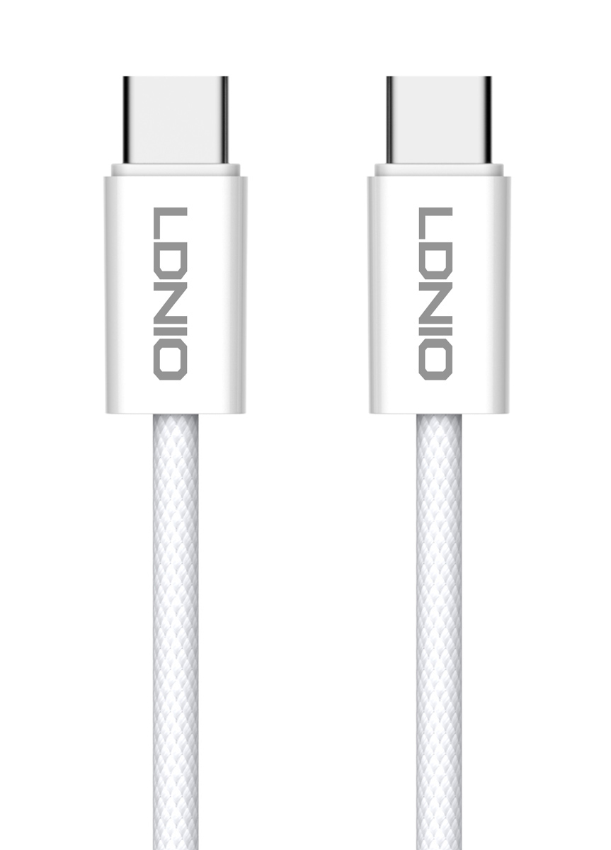 LDNIO καλώδιο USB-C iP-901c, 65W, 480Mbps, 1m, λευκό