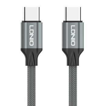LDNIO καλώδιο USB-C iP-441c, 65W, 480Mbps, 1m, γκρι