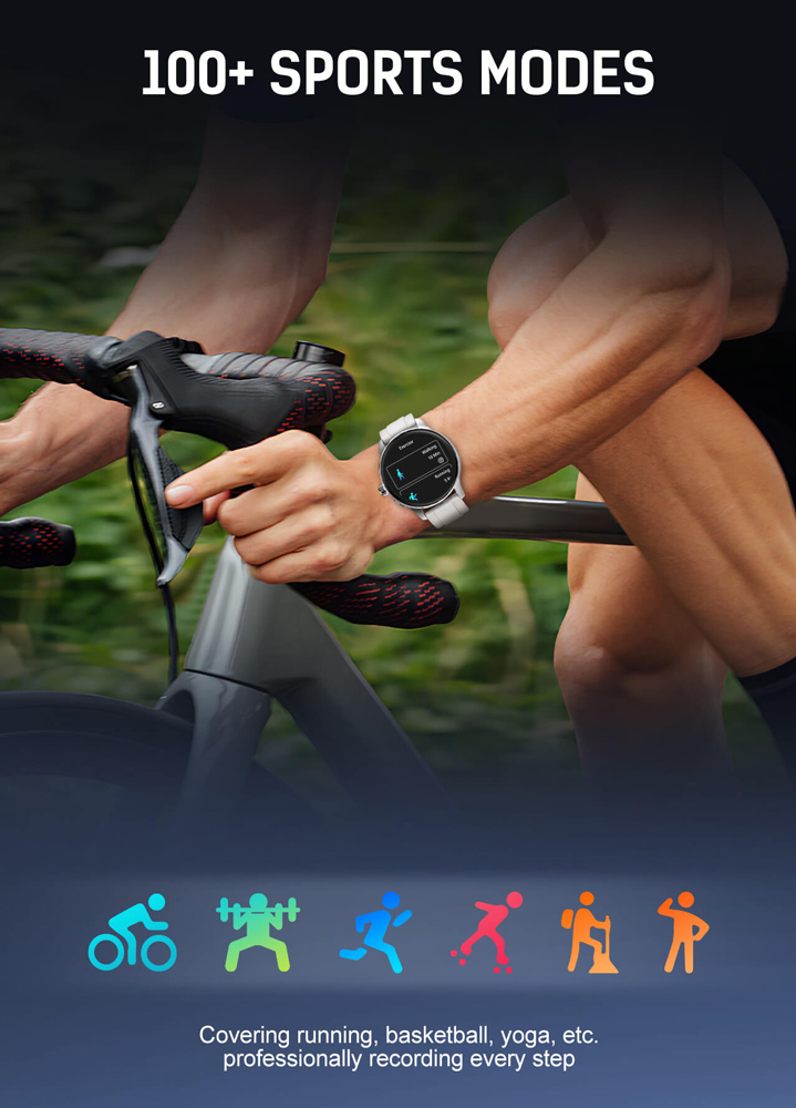 LDNIO smartwatch SW05, heart rate, 1.39" TFT, lP68, μαύρο - Image 4