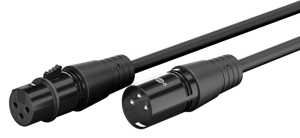 GOOBAY καλώδιο προέκτασης ήχου XLR 80038, 3m, μαύρο