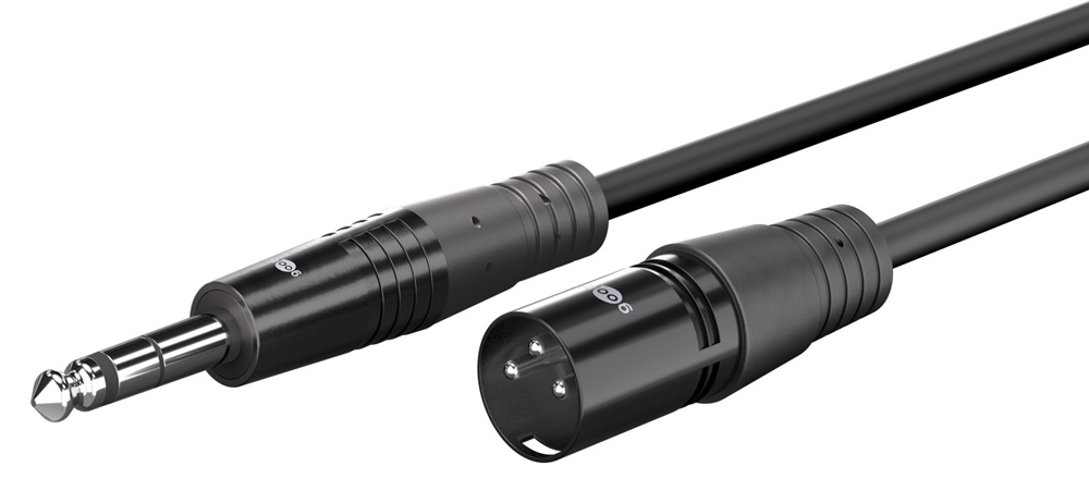 GOOBAY καλώδιο ήχου 6.35mm σε XLR 80361, 1.5m, μαύρο