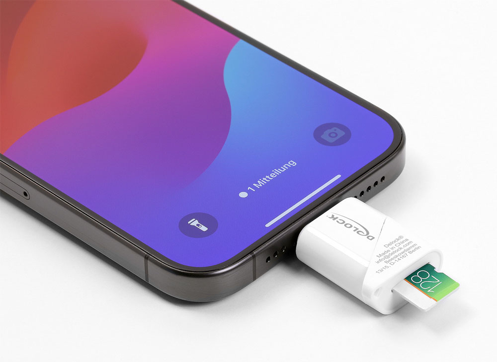 DELOCK card reader 91427 για micro SD, USB-C σύνδεση, 5Gbps, λευκό - Image 2