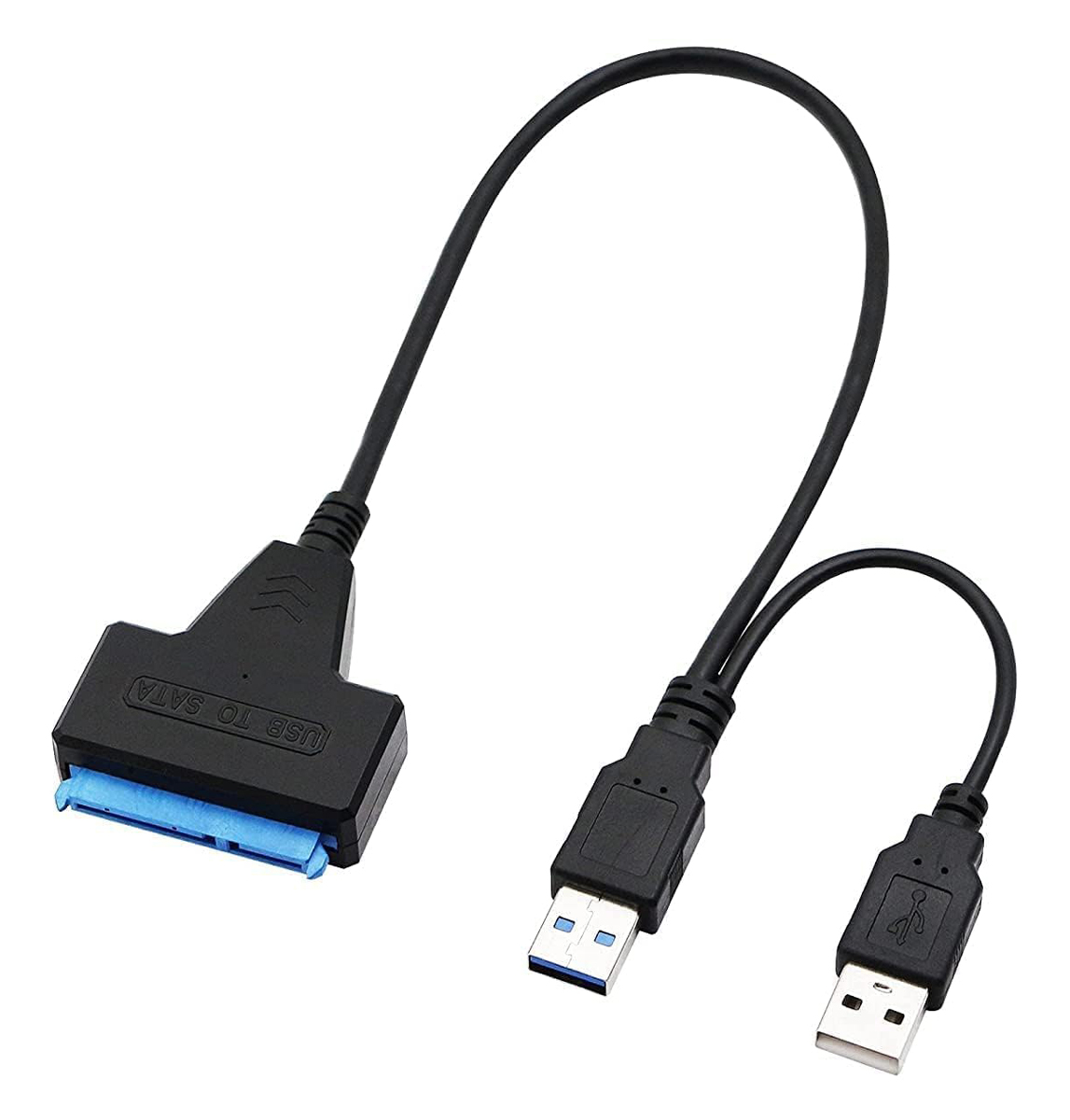 POWERTECH καλώδιο σύνδεσης HDD/SSD CAB-U163, 2x USB σε SATA, DC, 5Gbps