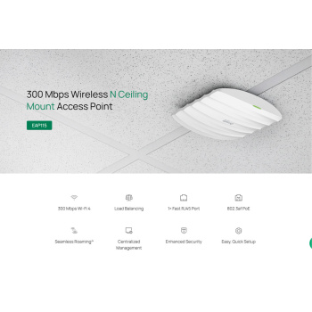 TP-LINK access point EAP115, 300Mbps, οροφής, V4.30