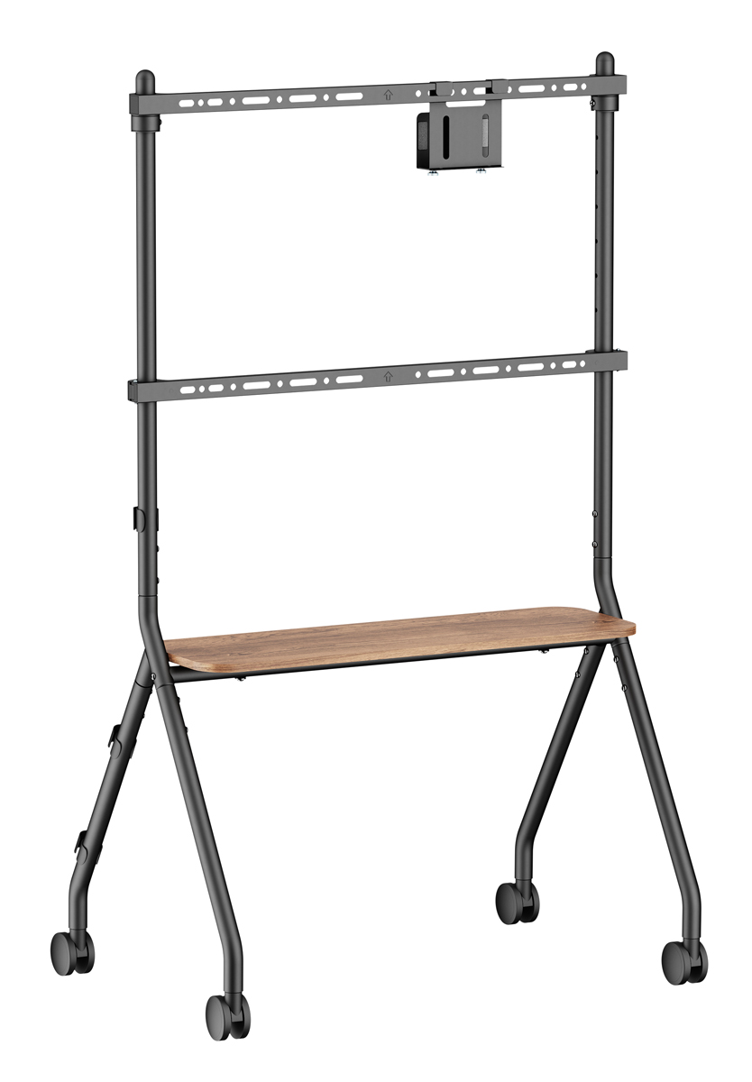 BRATECK βάση τηλεόρασης δαπέδου FS66-46F-01, 37-86", έως 80kg, με ράφι & ροδάκια