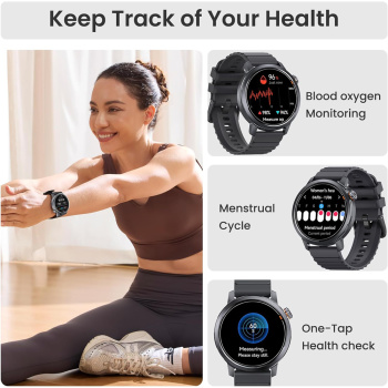 KOSPET smartwatch Orb, heart rate, 1.43″ AMOLED, IP68, μαύρο