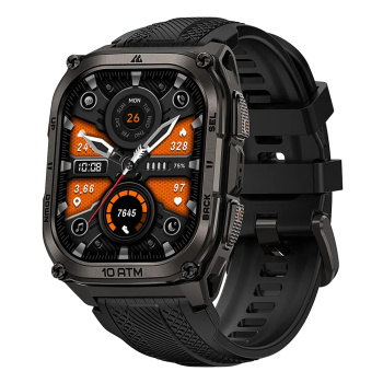 KOSPET smartwatch TANK M4, heart rate, 1.96″ AMOLED, GPS, 10 ATM & IP69K, μαύρο