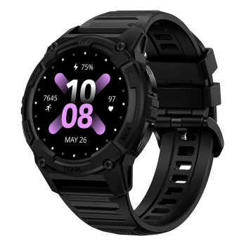 KOSPET smartwatch TANK S2, heart rate, 1.32″ AMOLED, GPS, 5 ATM & IP69K, μαύρο