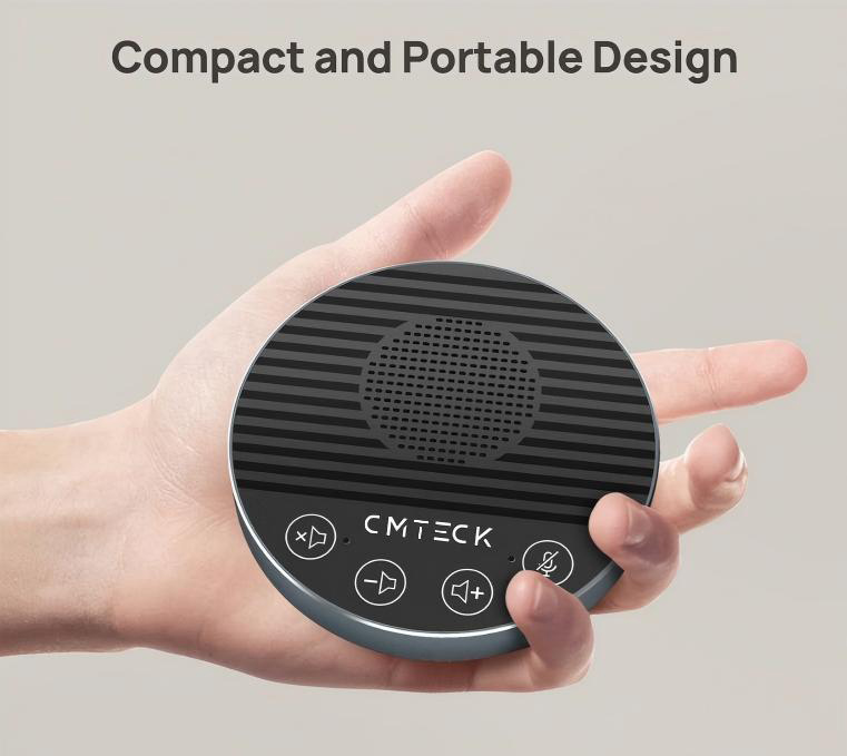 CMTECK επιτραπέζιο μικρόφωνο LE2102 με ηχείο, omnidirectional, USB/USB-C, μαύρο - Image 4