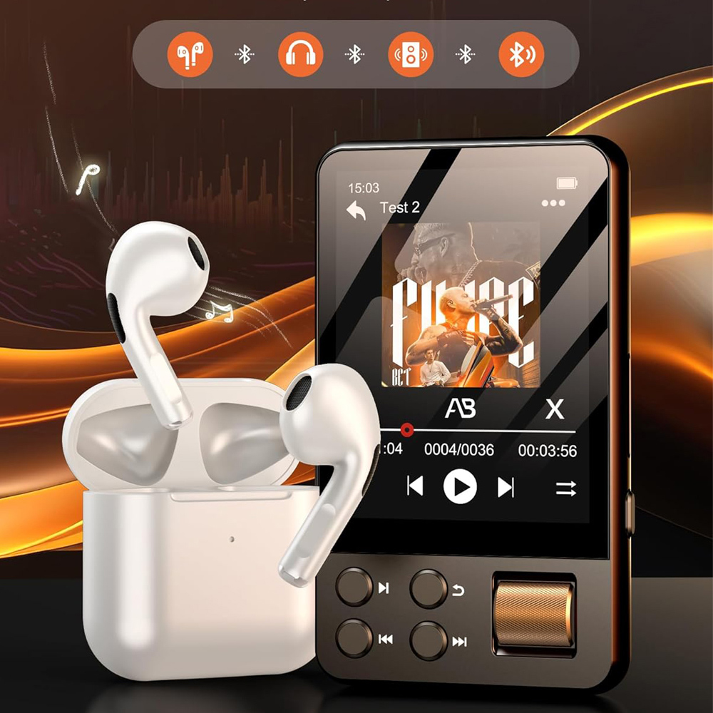 RUIZU MP3 player M19 με οθόνη αφής 2.4", 32GB, Bluetooth, μαύρο - Image 5