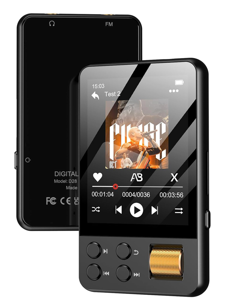 RUIZU MP3 player M19 με οθόνη αφής 2.4", 32GB, Bluetooth, μαύρο