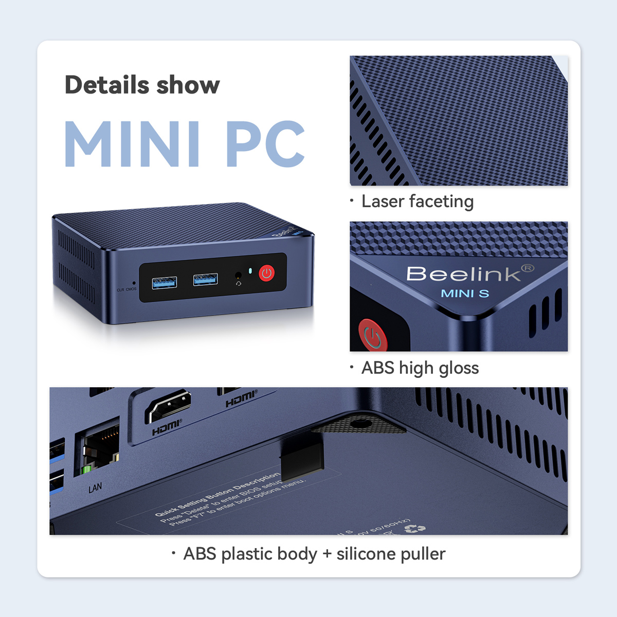 BEELINK mini PC Mini S12 Pro, Intel N100, 12GB, 512GB M.2, Windows 11 Pro - Image 4