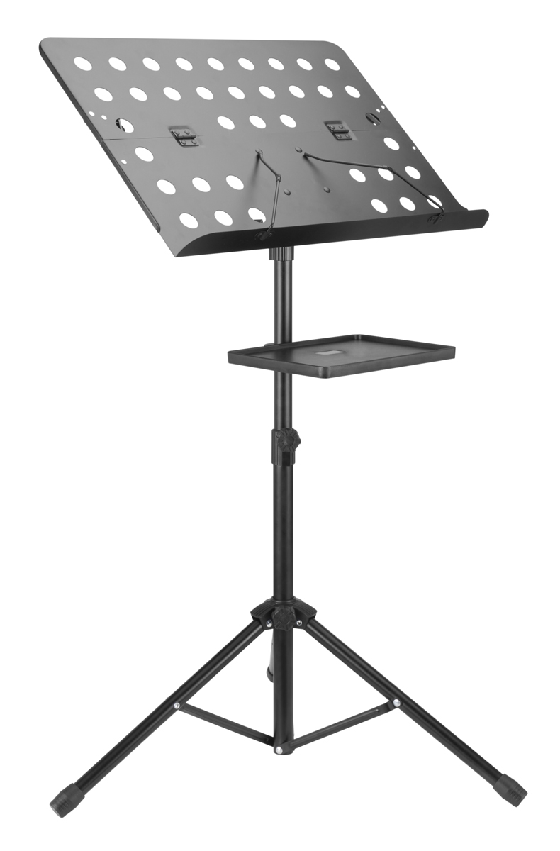 BRATECK αναλόγιο μουσικής MSS01-8, 75~150cm ύψος, με ράφι, μαύρο