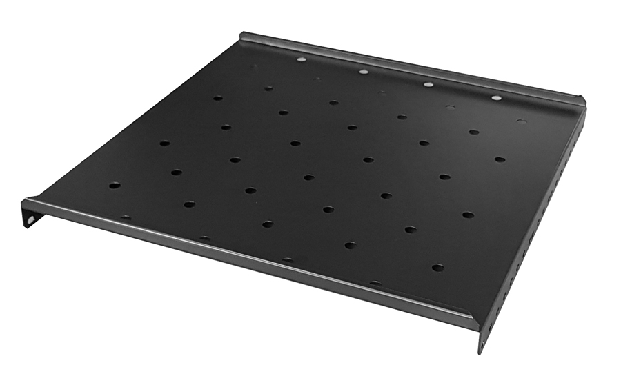 POWERTECH σταθερό ράφι για rack 19" NETW-0005, βάθος 475mm, μαύρο, 2τμχ