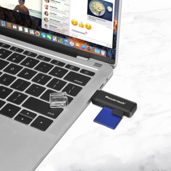 POWERTECH card reader PT-1605 για SD & micro SD, USB 3.0, 5Gbps, μαύρο