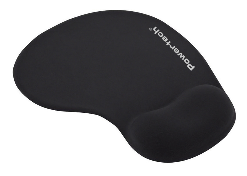 POWERTECH mouse pad PT-1611 με στήριγμα καρπού, 23x19x1.8cm, μαύρο