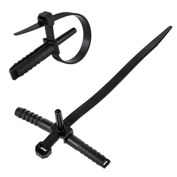 POWERTECH δεματικά καλωδίων με ούπα TIES-084, 7x150mm, μαύρα, 100τμχ